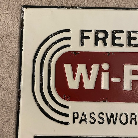 “Free Wi-Fi Password” Decor Sign - Picture 3 of 6